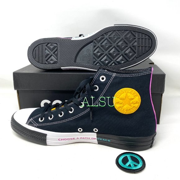 Converse Chuck Taylor AS High Canvas Black Sneakers Men's Size 166535F - Picture 3 of 8